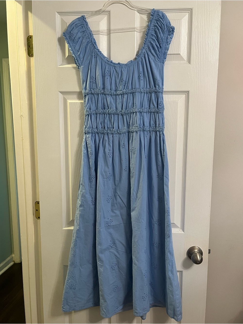 Light Blue Eyelet Sundress - Picture 5 of 6